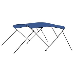 vidaXL Тента за лодка, 3 дъги, синя, 183x140x137 см