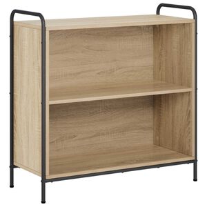 vidaXL Шкаф за книги 80 x 33 x 80 см Инженерна дървесина Дъб сонома