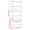vidaXL Рафт за книги Димян дъб 40 x 30 x 85 см Инженерно дърво