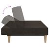 vidaXL 2-местно разтегателно канапе с табуретка, тъмнокафяво, текстил