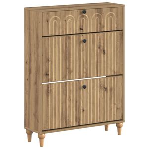 vidaXL Шкаф за обувки ALKMAAR 78 x 24 x 103 см Инженерна дървесина