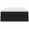 vidaXL Легло с място за съхранение и матрак Черно 120 x 190 cm