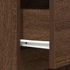 vidaXL Нощно шкафче, кафяв дъб, 39x35x125 см, инженерно дърво