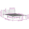 vidaXL Рамка за легло без матрак, 120x200 см, масивна чамова дървесина