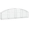 vidaXL Дъговидна габионна кошница 200x30x40/60 см поцинковано желязо