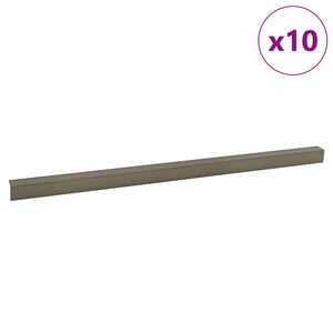 vidaXL Профили за ръбове на стълби 10 бр. Шампанско 67 x 3.5 x 3 см