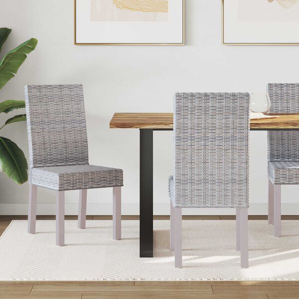 vidaXL Трапезен стол 2 pcs Бял лак 45 x 54 x 93 см