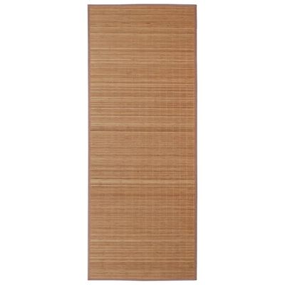 vidaXL Правоъгълен кафяв бамбуков килим 120х180 см