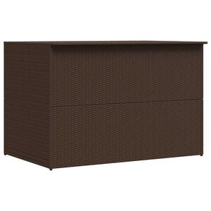 vidaXL Градински сандък, кафяв, 150x100x100 cм, полиратан