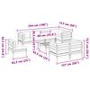 vidaXL Градински комплект диван с възглавници 9 части, импрегниран бор