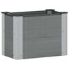 vidaXL Градинска повдигната леха Сиво 50 x 30 x 36 см WPC и алуминий