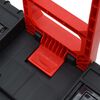vidaXL Куфар за инструменти с колела, черен и червен, полипропилен