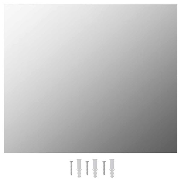 vidaXL Безрамково огледало, 80x60 см, стъкло