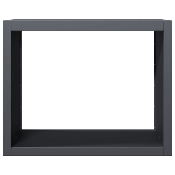 vidaXL Стойка за дърва за огрев, антрацит, 100x40x80 см, стомана