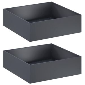 vidaXL Градинска саксия 2 бр. Антрацит 80 x 80 x 30 cm
