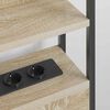vidaXL Табла за съхранение с рафт дъб сонома 120 cm Инженерно дърво