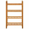 vidaXL Поставка за обувки с 4 рафта, 50x27x80 см, дъбов масив