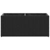 vidaXL Градински плантери с 2 саксии 2 бр черни 72x30x32 см полиратан