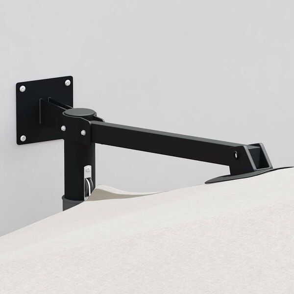 vidaXL Градински парасол Бежов и черен 248 x 248 x 148 см