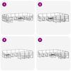 vidaXL Комплект дивани за открито 11 pcs Естествено и светло сиво