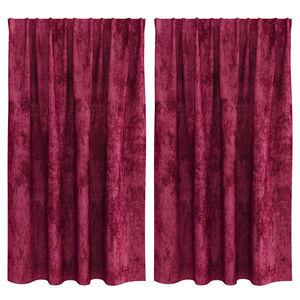 vidaXL Кадифени завеси С завеси 2 pcs виненочервен 140 x 140 cm Кадифе