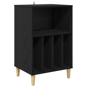 vidaXL Стойка за грамофон Черен дъб 47 x 39,5 x 74,5 см