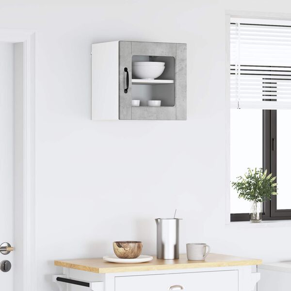 vidaXL Кухненски шкаф Циментено сиво 40 x 31 x 40 см Инженерно дърво