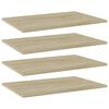 vidaXL Рафтове, 4 бр, дъб сонома, 60x40x1,5 см, инженерно дърво