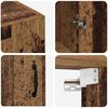 vidaXL Стенно шкафче 2 pcs Старо дърво 69,5 x 34 x 90 см