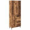 vidaXL Висок шкаф 2 бр. Старо дърво 69,5 x 34 x 180 см