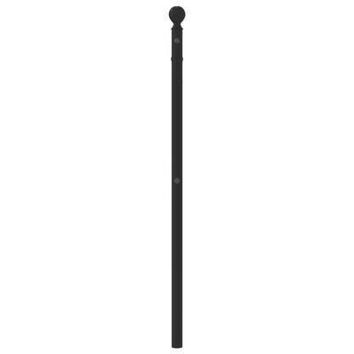vidaXL Метална табла за глава, черна, 75 см