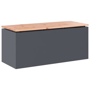 vidaXL Градинска пейка Антрацит 100 x 40 x 43 см Стомана