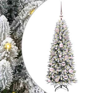 vidaXL С изкуствено коледно дърво Бяло 120 cm