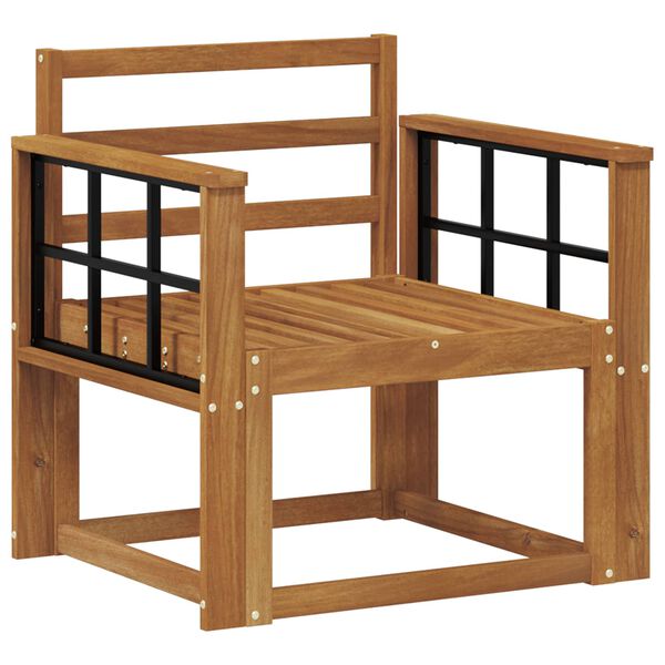 vidaXL Външен диван Солидно акациево дърво Естествен