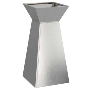 vidaXL Саксия с колона Сребристо 35 x 35 x 73 см Неръждаема стомана