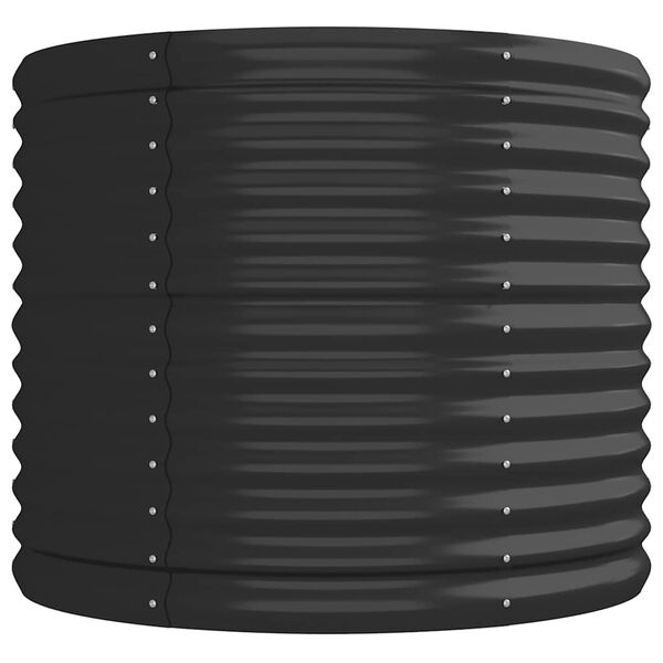 vidaXL Градинска повдигната леха поцинкована стомана антрацит