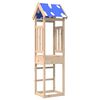 vidaXL Игрална кула Кафяво 52.5 x 46.5 x 208 см Солидно борово дърво
