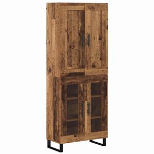 vidaXL Висок шкаф 2 бр. Старо дърво 69,5 x 34 x 180 см