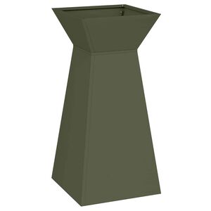 vidaXL Саксия с колона Маслиненозелено 35 x 35 x 73 см