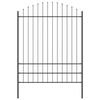 vidaXL Градска ограда 7 pcs Сив 170 x 225 см Прахово боядисана стомана