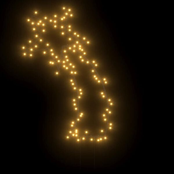 vidaXL Коледна светеща украса с шипове, метеор, 115 LED, 89 см