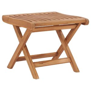 vidaXL Сгъваема табуретка, 46,5x49x41,5 см, тиково дърво масив