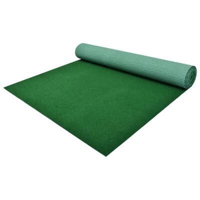 vidaXL Изкуствена трева с шипове, PP, 10х1 м, зелена