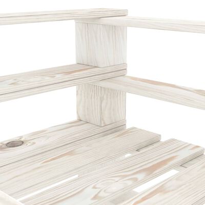 vidaXL Градинско кресло от палети, дърво, бяло