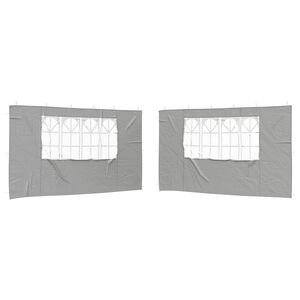 vidaXL Стена на палатка за парти 2 бр. 400 x 195 см Светлосиво