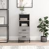 vidaXL Сайдборд, сив сонома, 34,5x34x90 см, инженерно дърво