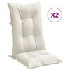 vidaXL Възглавници за стол 6 бр меланж кремави 120x50x7 см плат