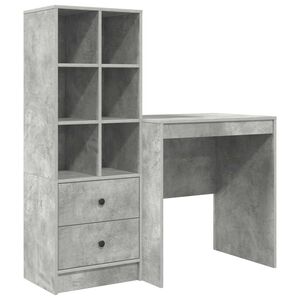 vidaXL Бюро Циментено сиво 115,5 x 50 x 127 см 2 бр.
