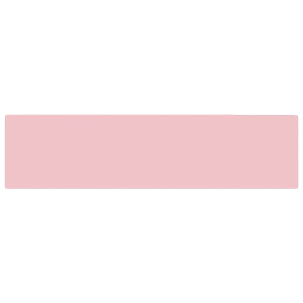 vidaXL Мивка за баня с преливник, керамична, матово розова