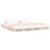vidaXL Легло от палети, 120x190 см, бор масив, сива, Small Double